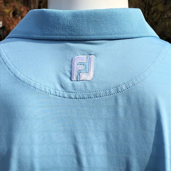 FJ FootJoy Mens Polo Shirt XL The Glades Golf & Country Club Blue Short Sleeve - Picture 4 of 9
